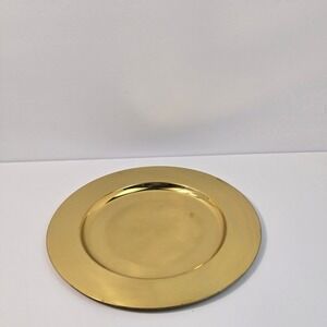 Century Gold Tone Decorative Charger Plate 13 Inch Round Made in India